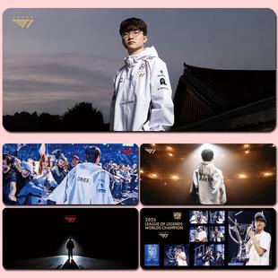 五冠王faker鼠标垫超大英雄联盟李哥李相赫大魔王电竞游戏fps桌垫