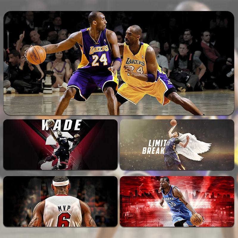 NBA鼠标垫超大定制詹姆斯库里湖人键盘垫男生宿舍电脑护腕桌面垫