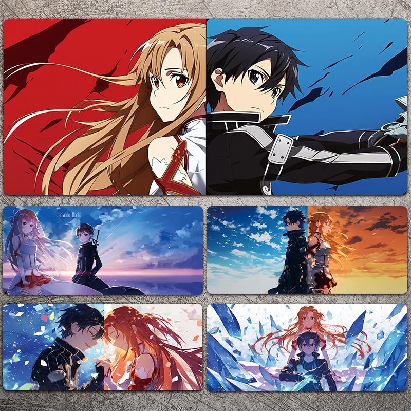 亚丝娜鼠标垫超大号刀剑神域动漫二次元电竞游戏电脑键盘家用桌垫