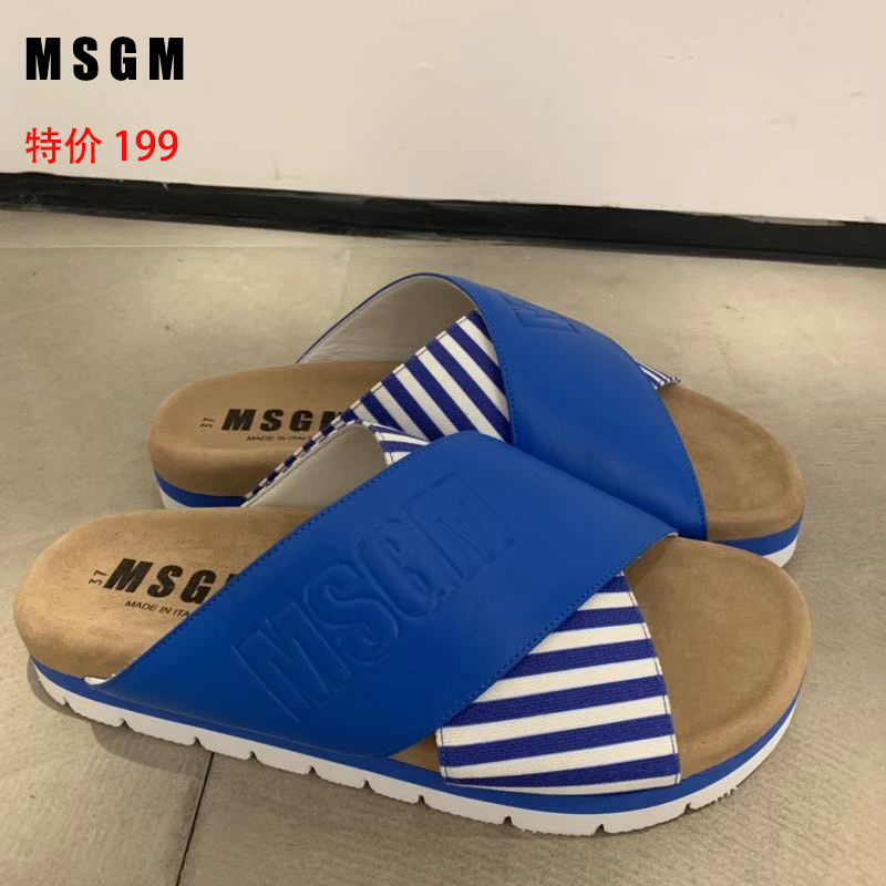 MSGM全新厚底沙滩一字拖