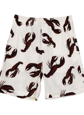 MSGM外贸原单出口意大利卡通动漫男式棉质短裤居家阿罗裤休闲