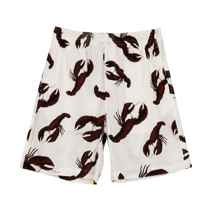 MSGM外贸原单出口意大利卡通动漫男式棉质短裤居家阿罗裤休闲