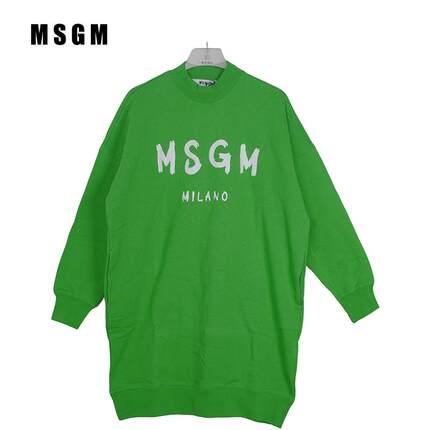 MSGM圆领套头长袖卫衣裙