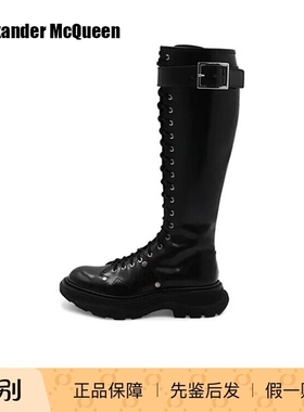 【先鉴后发】ALEXANDER MCQUEEN全新未使用女式低跟及膝靴