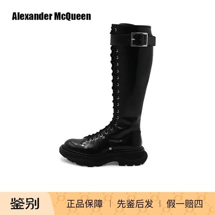 【先鉴后发】ALEXANDER MCQUEEN全新未使用女式低跟及膝靴