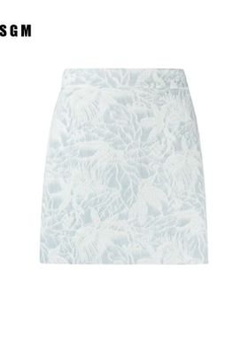 MSGM时尚花纹女士半身牛仔短裙