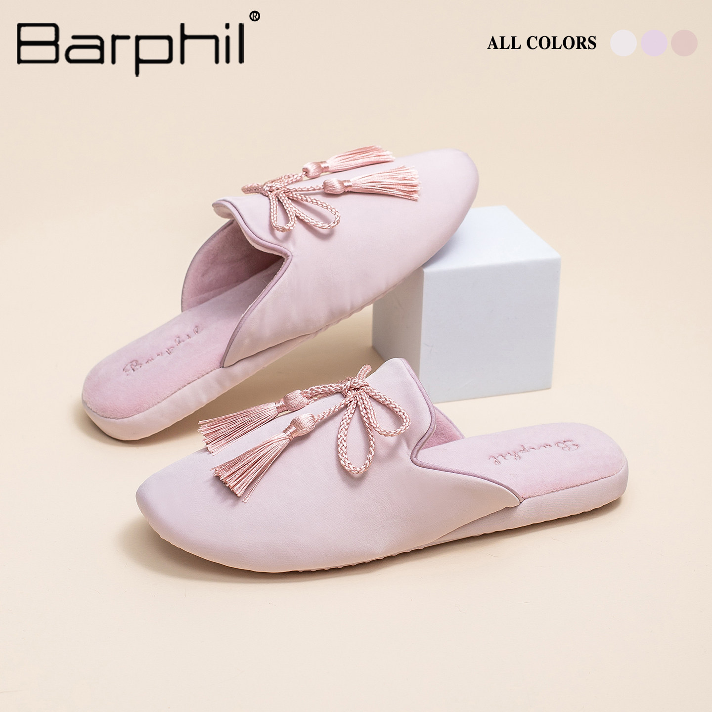 Barphil拖鞋女款2026新款秋冬室内家居新中式防滑静音包头棉拖鞋