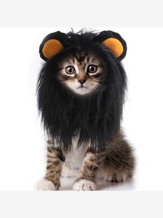 扮 宠物头饰假发帽子宠物猫咪搞怪装 小狗猫猫服饰狮子头套