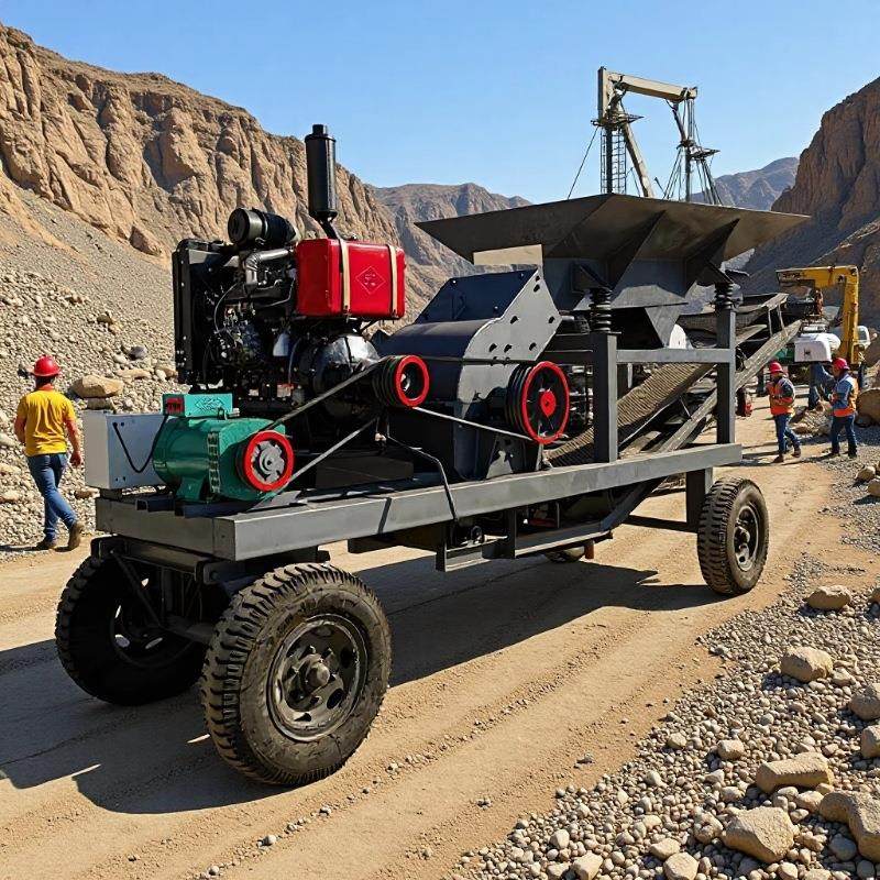 移动式锤破车电动柴油 时产50吨锤式制砂机鹅卵石煤矸石粉碎机,机械设备,破碎机,淘宝优惠券,粉丝福利购,淘宝优惠卷