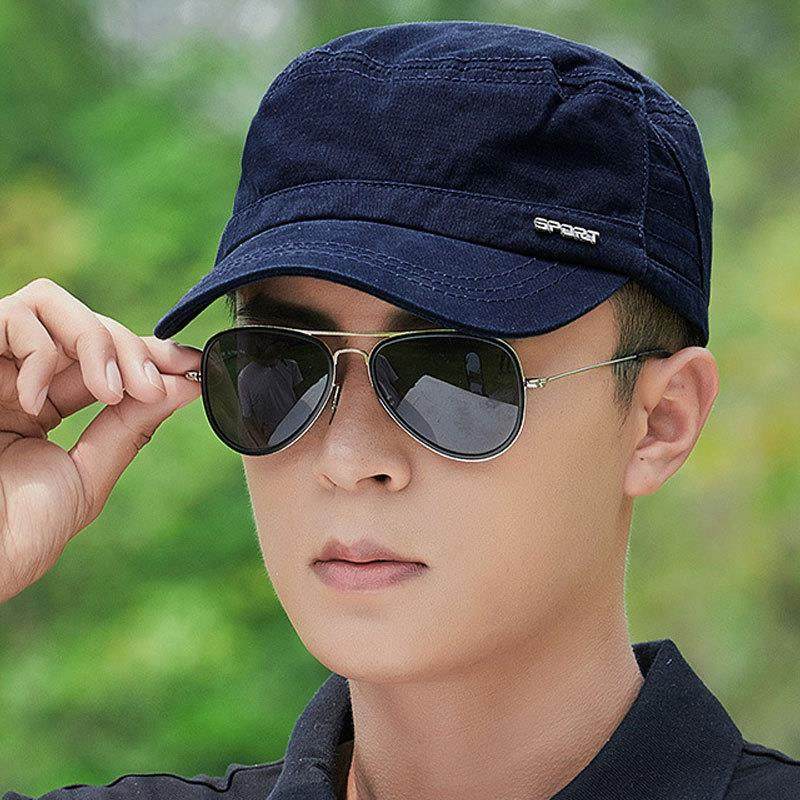 帽子男士爸爸中年平顶帽休闲短檐布帽百搭太阳帽纯棉春秋鸭舌帽男,居家日用,头部防护用品,淘宝优惠券,粉丝福利购,淘宝优惠卷