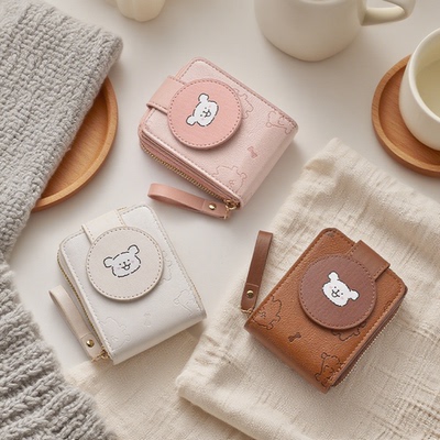 2026新款生日礼物线条小狗零钱包卡包一体可爱证件收纳零钱包女款