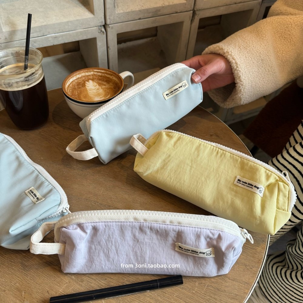 日系笔袋大容量高颜值ins风简约学生文具袋大开口铅笔手提收纳袋,文具电教/文化用品/商务用品,笔袋,淘宝优惠券,粉丝福利购,淘宝优惠卷
