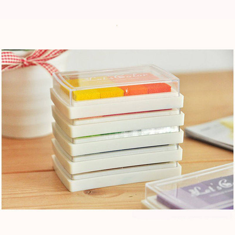 6 Colors Homemade DIY Gradient Color ink Pad Multicolour Ink