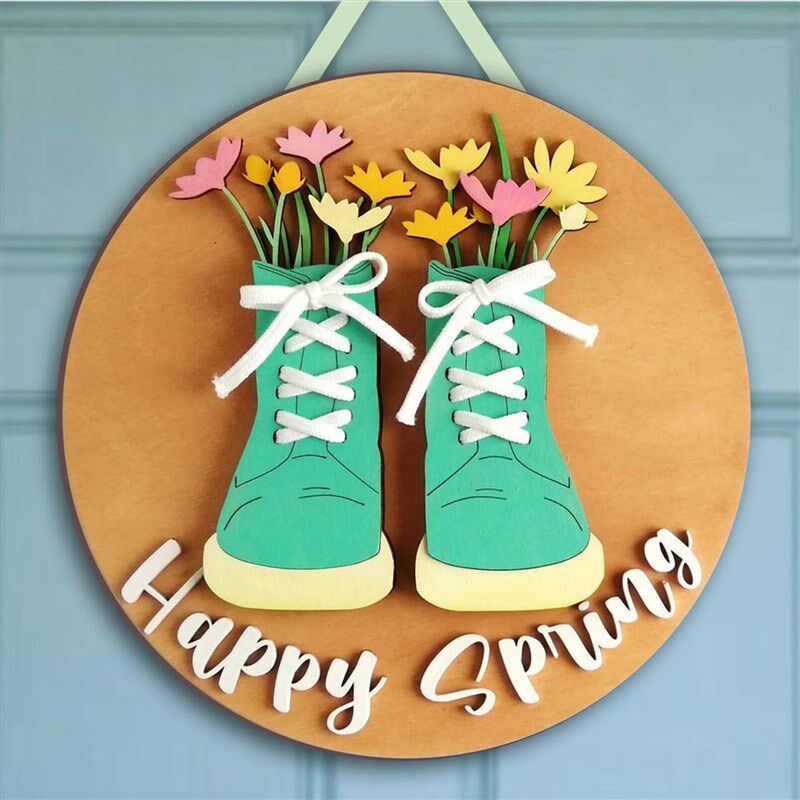 Spring decoration door listing courtyard decoration card Eas