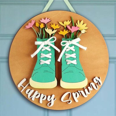 Spring decoration door listing courtyard decoration card Eas