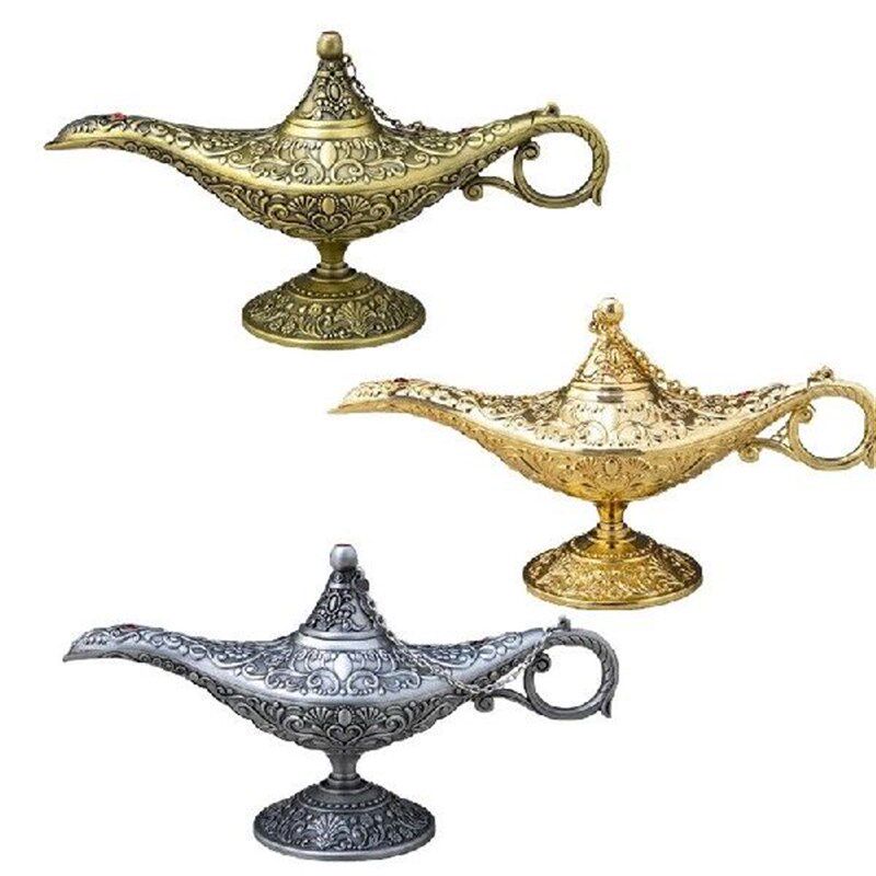 极速Aladdin Magic Lantern Lamp Decoration Golden Genie of Th