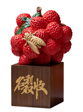 创意名利双收摆件新中式荔枝装饰品福禄临门乔迁新居祝福朋友送礼