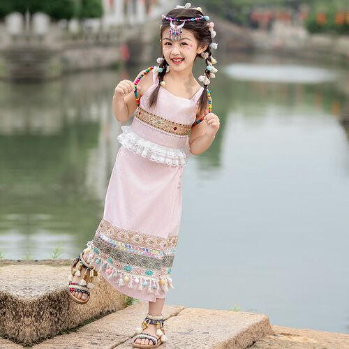 好货傣族服装女舞蹈服西双版纳民族服饰六一演出服夏季新款半身裙