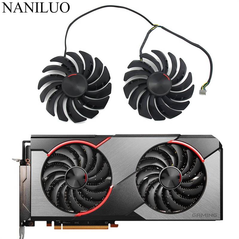 2pcs/lot PLD10010S12HH 95mm RX 5700 5600 XT  MSI Radeon RX57