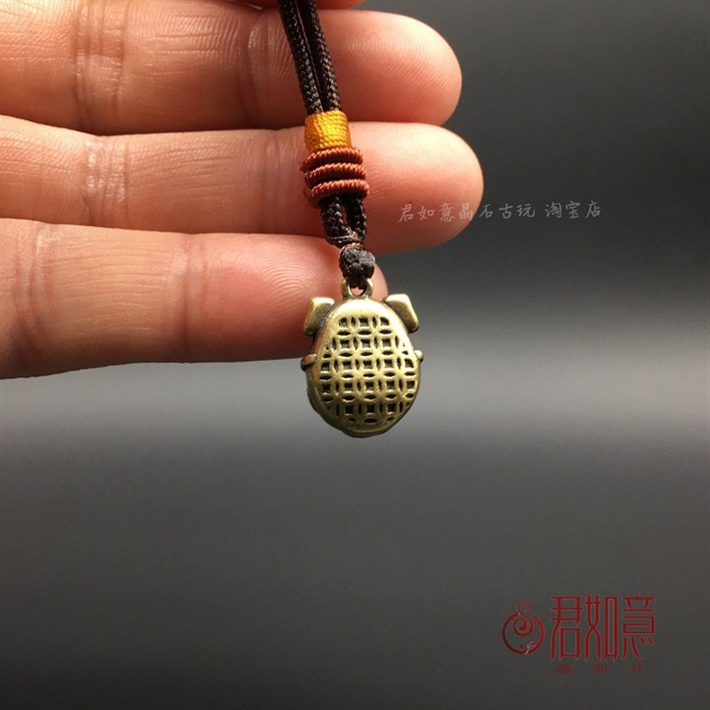 纯铜生肖猪福猪小猪挂件黄铜迷你可爱小肥猪吊坠钥匙扣