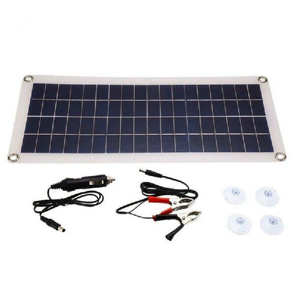 极速1X8W 12V Dual USB/DC Flexible Solar Panel Efficient Car