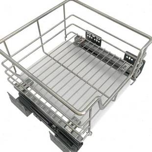 300浅拉篮304不锈钢350平蓝400小拉蓝450橱柜拉栏500抽屉锅篮碗篮