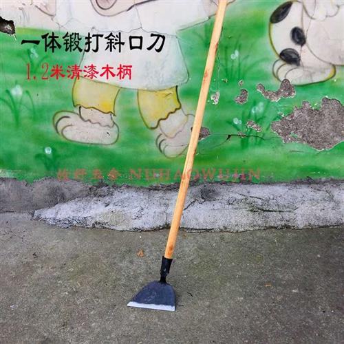弹簧钢斜口铲刀农用除草铲子全钢清洁铲老铁匠锻打纯手工推草刀锄