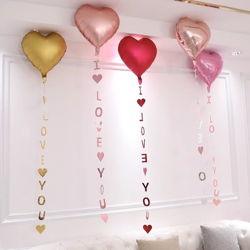 好货婚房布置套装结婚庆婚礼装饰情人节派对生日气球爱心LOVE吊坠