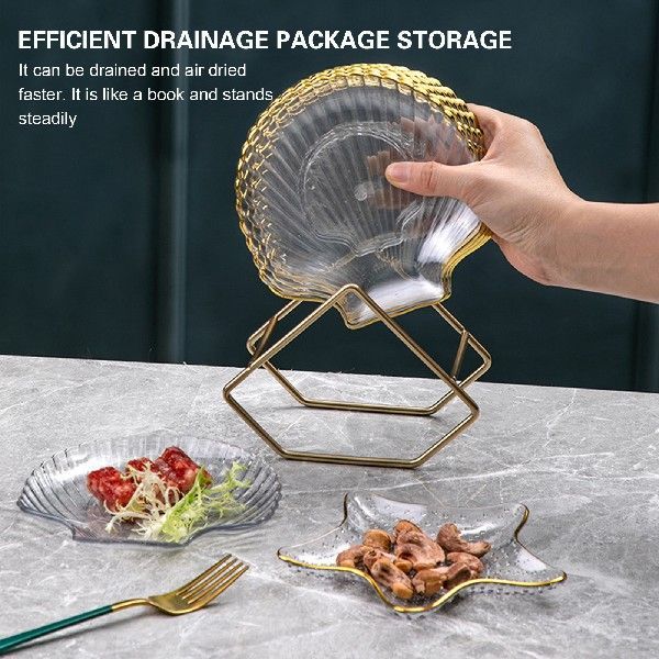 Dessert Plate Set Nordic Style Transparent Dinnerware Set