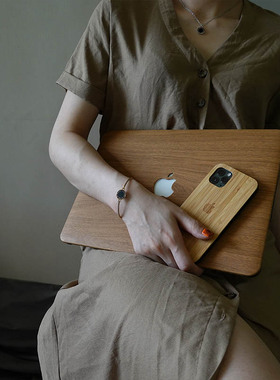 木纹质感皮革macpro13保护壳16寸笔记型电脑mac13.3保护套Air13寸