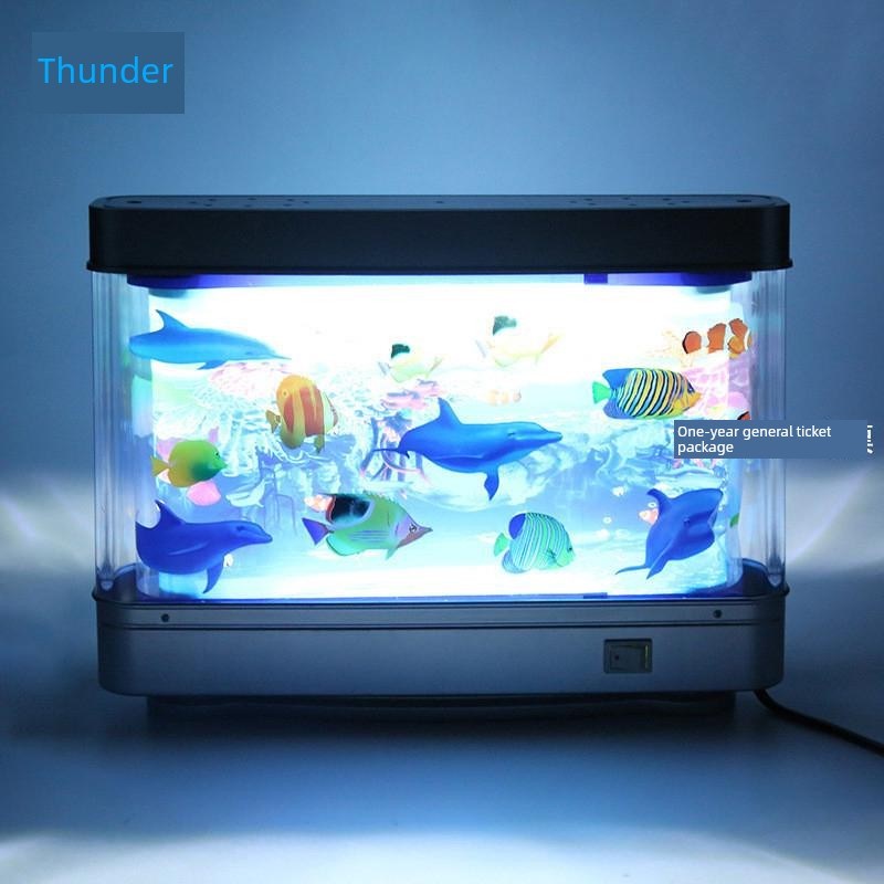 LED创意海洋景小夜灯水族箱装饰摆件灯客厅迷你装饰灯