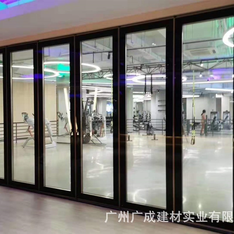 活动办公室玻璃隔断墙 铝合金铁艺移动办公隔断百叶镂空室内隔断
