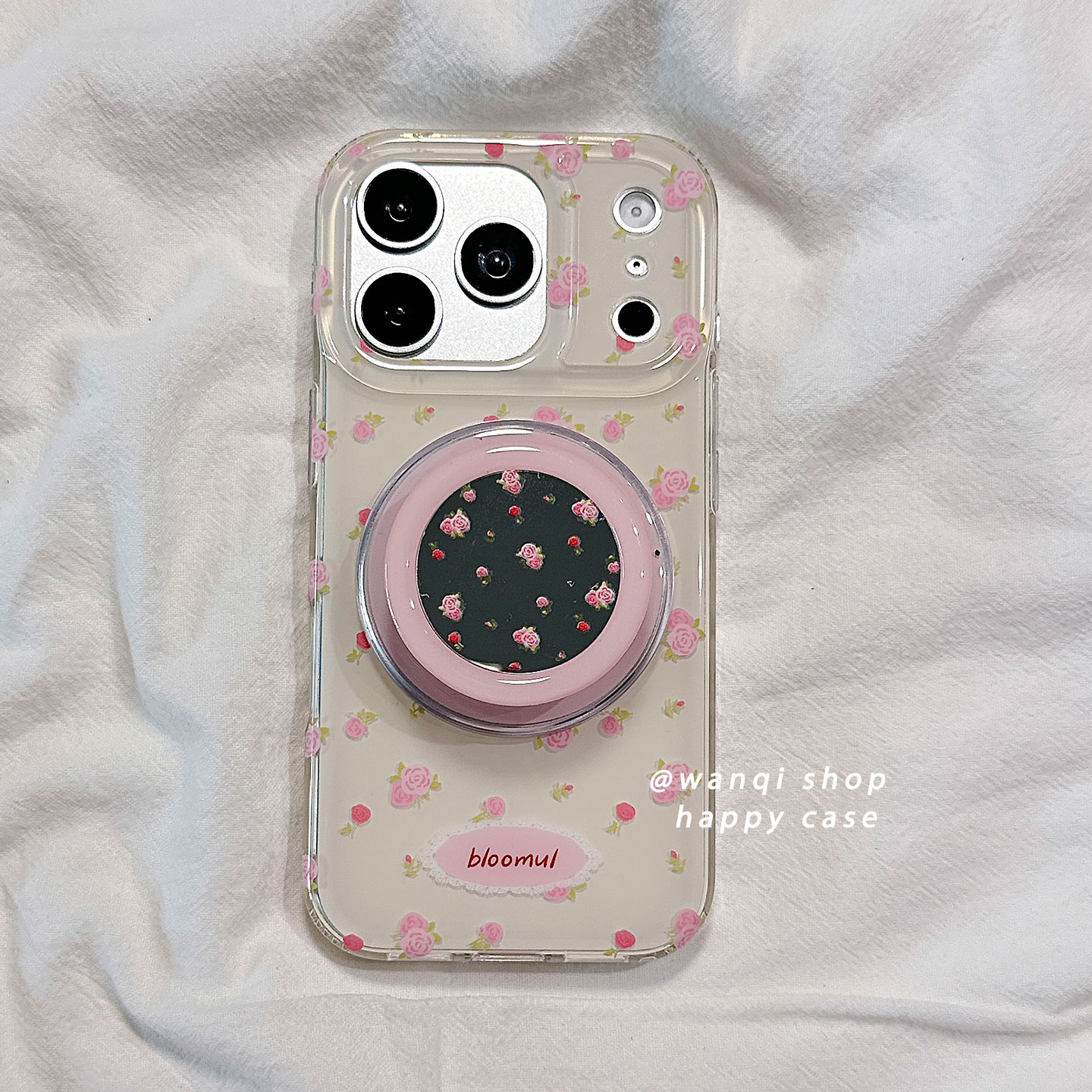 适用于iPhone少女心花朵手机壳图片