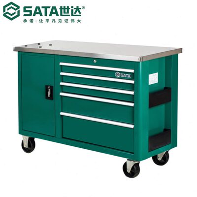 厂促Sata/世达五金工具存储五抽屉带轮工具车95208