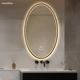 椭圆形浴室镜智能带灯led卫生间挂墙镜壁挂洗手间防雾洗面台镜子