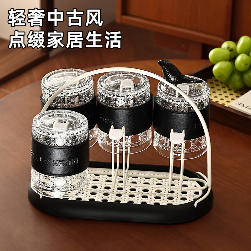 中古风杯子架客厅桌子水杯家用厨房倒挂沥水盘杯架玻璃杯收纳置物