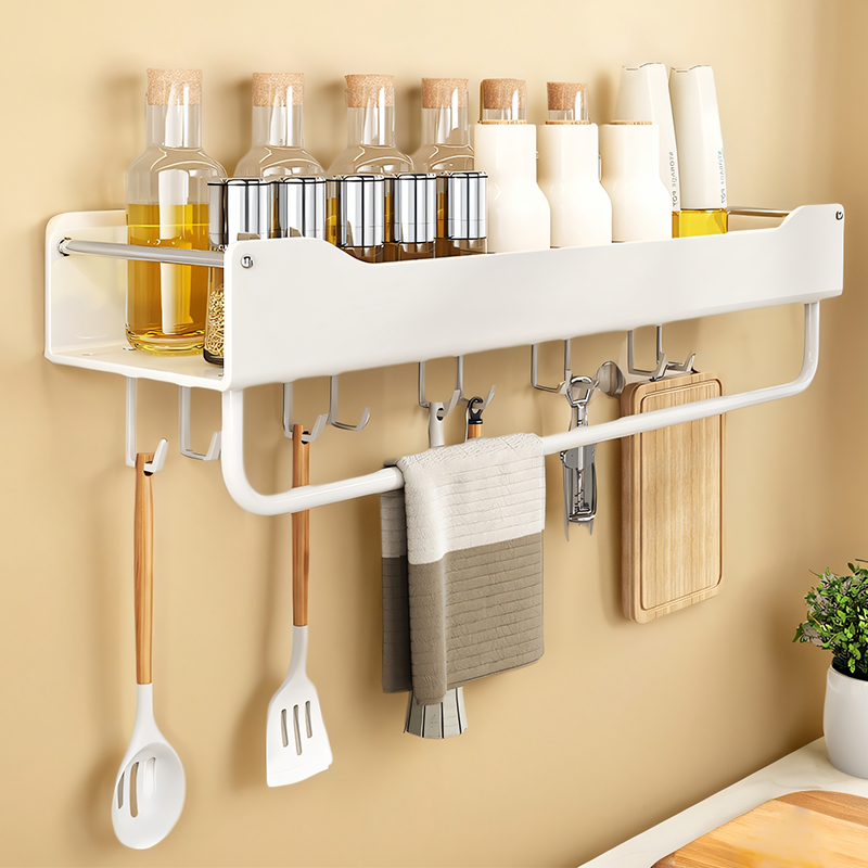 厨房置物架免打孔壁挂调料架调味料墙上收纳架上墙调味品架子多层