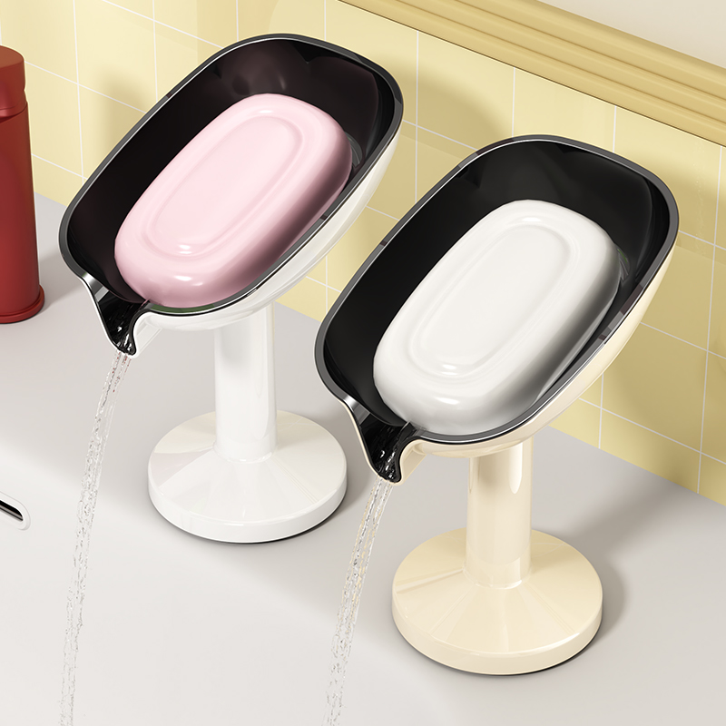 立式肥皂盒免打孔方形沥水