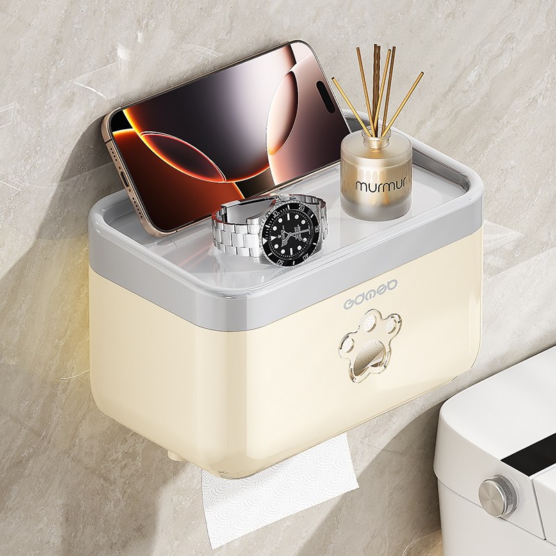卫生间免打孔壁挂纸巾盒