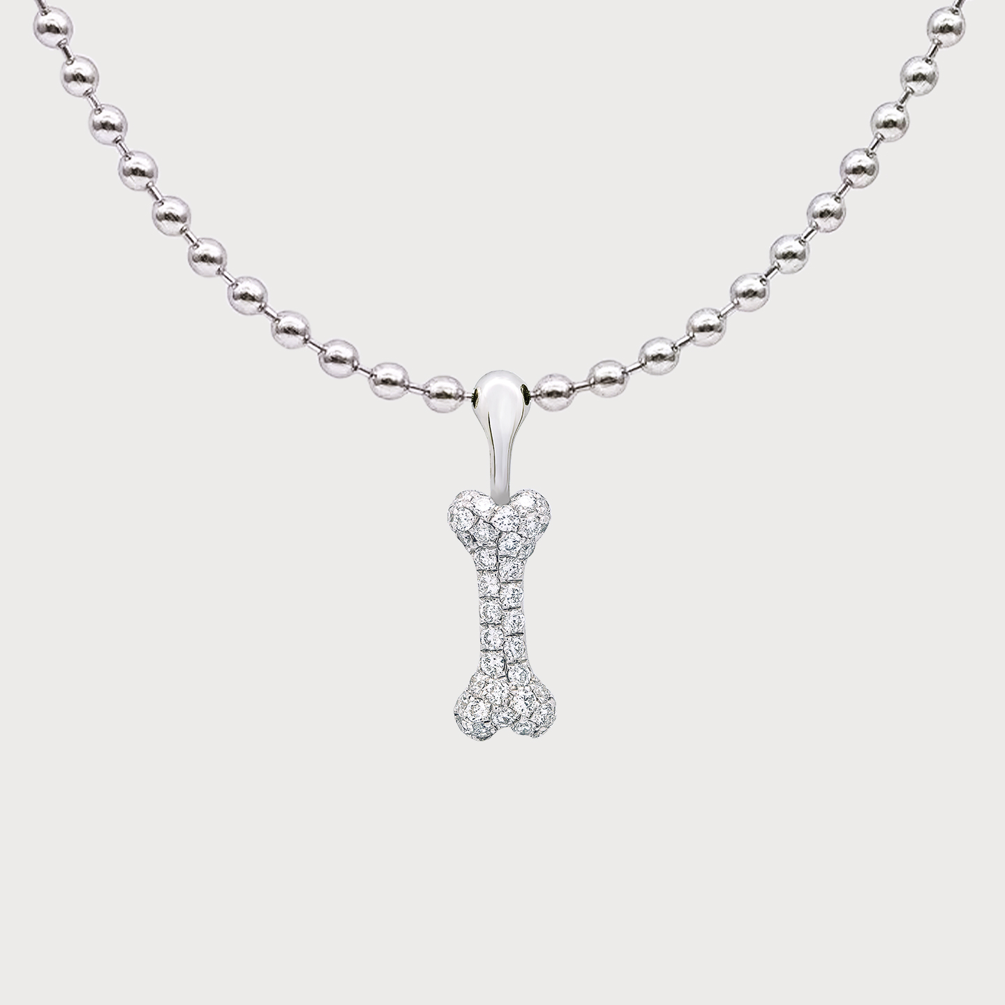 立体骨头满钻锁骨链ICEWALD真冶