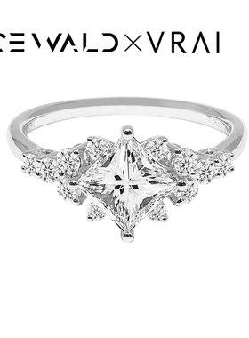 【培育】ICEWALD X VRAI 漫天繁星公主方婚戒钻戒一克拉钻石