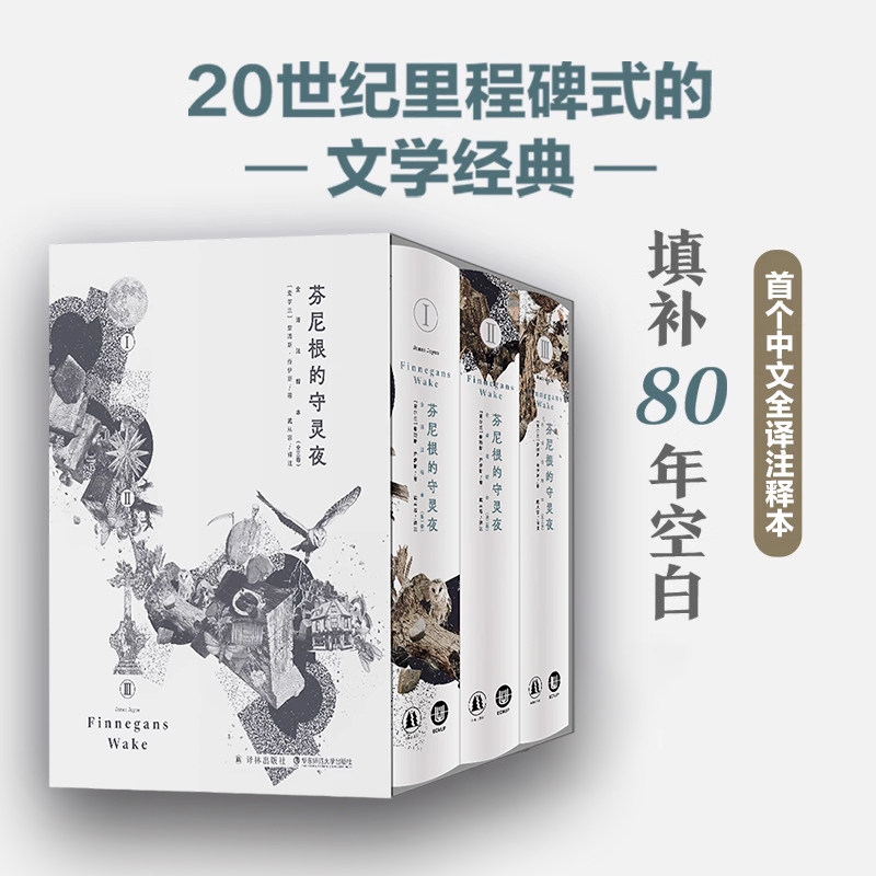 【正版书籍】芬尼根的守灵夜套装全3册 乔伊斯巨作全球shou部中文全译注释本 阅读体验超越 尤利西斯追忆似水年华外国文学书无赠品