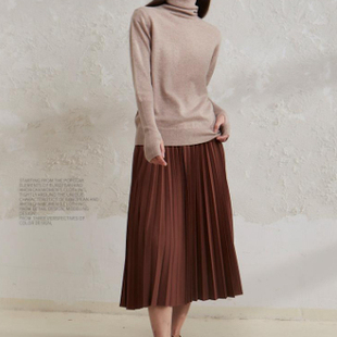 100%羊绒秋冬基础款高领手指樽领打底衫