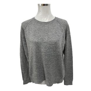 依麦融绒100%羊绒针织衫宽松打底衫2024秋冬新款7针反套圆领插肩