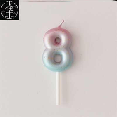 birthday cake digital candles party decoration card Number