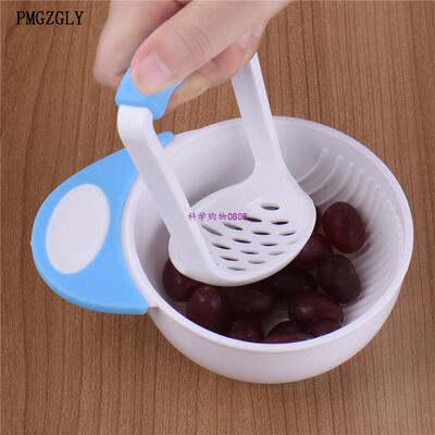 Kid baby Learning Dishes Grinding Bowl, Baby Handmade Grindi