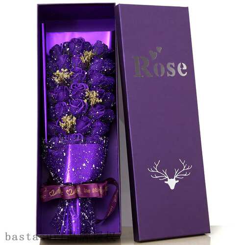 Tanabata Valentines Day gift new 33 Chiffon Rose Soap flow