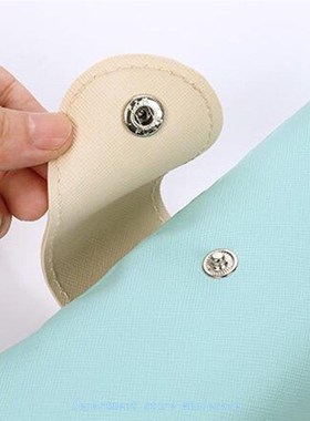 Fresh Solid Color Simple Large Capacity Pencil Case PU leath