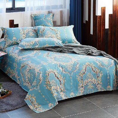 好货Simple Plaid Floral Print Skin-Friendly Sheets Suitable