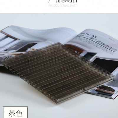 厂销阳光板透明瓦雨棚车棚户外t凉亭隔热采F光中空四层蜂窝温室pc